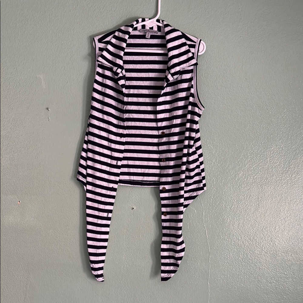 Charlotte Russe Black and White Striped Kids Top